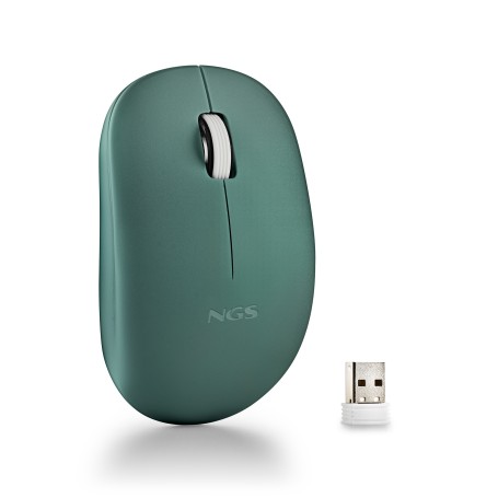 NGS FOG PRO mouse Ambidestro RF Wireless Ottico 1000 DPI (FOGPROGREEN)