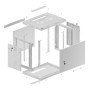 Lanberg WF01-6409-00S rack 9U Da parete Grigio