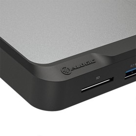 ALOGIC DUCD2 replicatore di porte e docking station per laptop Cablato USB 3.2 Gen 2 (3.1 Gen 2) Type-C Grigio, Nero