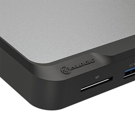 ALOGIC DUCD2 replicatore di porte e docking station per laptop Cablato USB 3.2 Gen 2 (3.1 Gen 2) Type-C Grigio, Nero