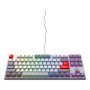 CHERRY K4V2 TKL tastiera Gaming USB QWERTY Inglese US Grigio, Grigio chiaro, Rosso (CX-K4V2-RGB-TKL-RETRO-R-US)