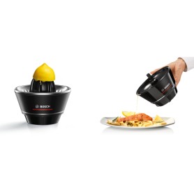 Bosch MCP72GPB spremiagrumi Plastica, Acciaio inox Nero, Trasparente