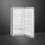 SMEG FAB28RSV6 Frigorifero da incasso con congelatore, design anni '50, argento, cerniera a destra