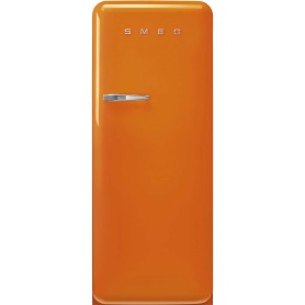 SMEG FAB28ROR6 Frigorifero da libera installazione con congelatore, linea design Anni '50, Arancione, Cerniera a destra