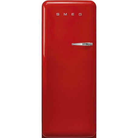 SMEG FAB28LRD6 Frigorifero con congelatore, design anni '50, rosso, cerniera a sinistra, LxPxA: circa 60 x 76 x 153 cm