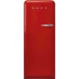 SMEG FAB28LRD6 Frigorifero con congelatore, design anni '50, rosso, cerniera a sinistra, LxPxA: circa 60 x 76 x 153 cm