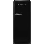 SMEG FAB28RBL6 Frigorifero con congelatore, design anni '50, nero, cerniera a destra