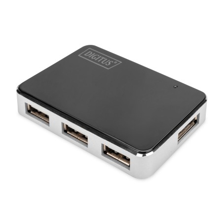 Digitus DA-70220 hub di interfaccia USB 2.0 Mini-B 480 Mbit/s Nero, Argento (DA-70220)