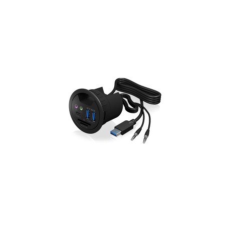 ICY BOX IB-HUB1404A USB 3.2 Gen 1 (3.1 Gen 1) Type-A 5000 Mbit/s Nero (60304)
