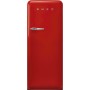 SMEG FAB28RRD6 Frigorifero con congelatore, design anni '50, rosso, cerniera a destra