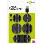 Goobay 70683 organizer per cavi Scrivania/Parete Clip per cavo Nero 5 pz (70683)