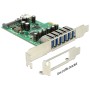 PCI Express x1 Karte zu 6 x extern + 1 x intern USB 5 (89377)