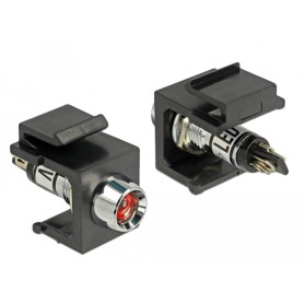 DeLOCK 86459 cavo di collegamento Keystone LED Nero, Rosso, Acciaio inossidabile (86459)