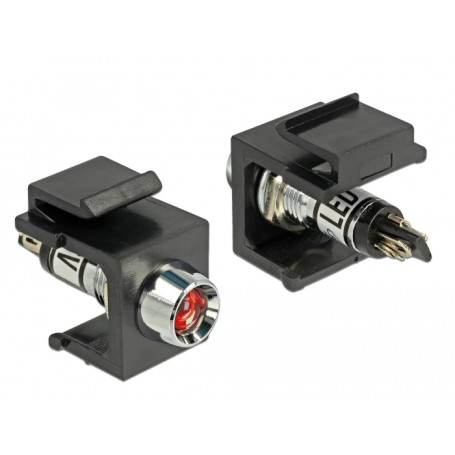 DeLOCK 86459 cavo di collegamento Keystone LED Nero, Rosso, Acciaio inossidabile (86459)