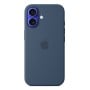 Silikon Case mit MagSafe (dunkelblau, iPhone 16) (MYY23ZM/A)