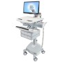Ergotron StyleView Alluminio, Grigio, Bianco Pannello piatto Carrello multimediale (SV44-1262-2)