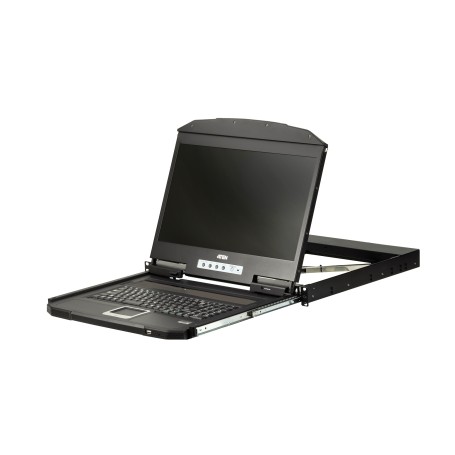 ATEN CL3700NW console a rack 47 cm (18.5") 1920 x 1080 Pixel Metallo, Plastica Nero 1U (CL3700NW-US)