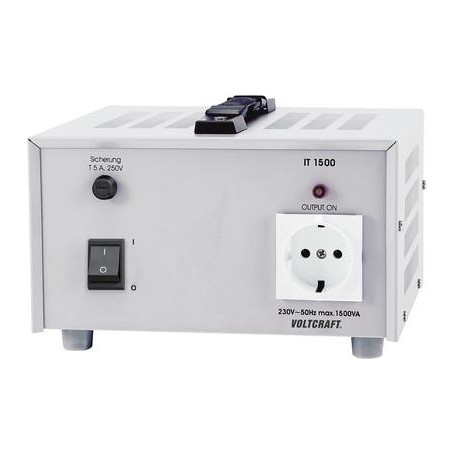 Voltcraft IT-1500 Universal Labor-Trenn-Transformator 1500 VA 230 V/AC, Trenntrafo (IT-1500)