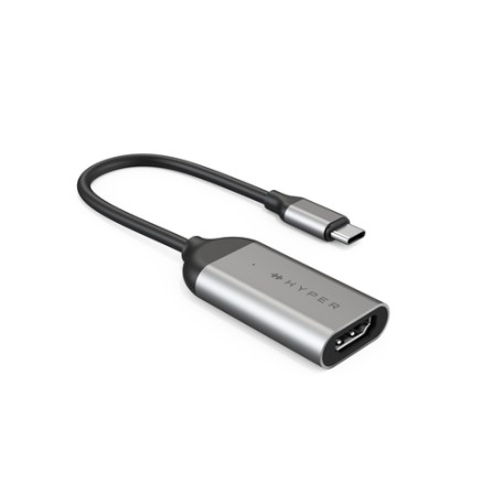 HYPER HD-H8K USB tipo-C HDMI Acciaio inossidabile (HD-H8K-GL)