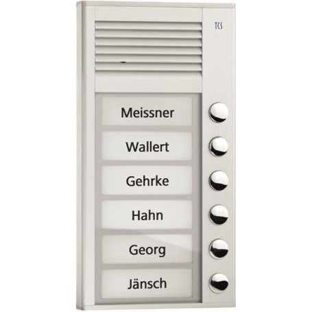 AP-Tuerstation PAK06-EN Audio 6 Tasten 1-r. AP silber (PAK06-EN)