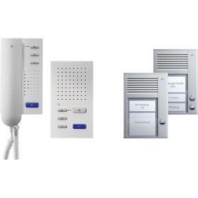 TCS home:pack Audio, Aufputz, Zweifamilienhaus, PSC2120-0000 bestehend aus Audio Außenstation Serie PAK 2 Tasten AP, 2x Audio K