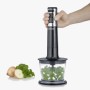 Stabmixer SM 3772 (schwarz/edelstahl, 600 Watt, mit Zerkleinerer und Schneebesen)