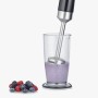 Stabmixer SM 3772 (schwarz/edelstahl, 600 Watt, mit Zerkleinerer und Schneebesen)
