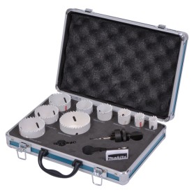 BIM Lochsgen groes Elektriker-Set D-47282,  19 - 68mm (12-teilig, Schnitttiefe 38mm, Koffer)