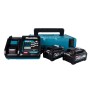 Power Source Kit Li 40V 4Ah (schwarz/blau, 2x Akku BL4025, 1x Schnellladegert DC40RA, MAKPAC Gr.1) (191J97-1)