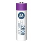Li-Ion Akku Mignon AA Typ 2.000 (min. 1.800 mAh), 4er-Pack (wei/violett, 4x AA (Mignon), USB-C Ladeport) (1312-0036)