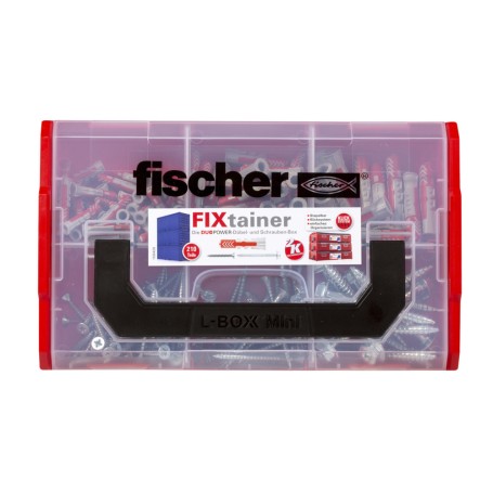 FixTainer-DUOPOWER + Schraube (hellgrau/rot, mit Schrauben, 210-teilig) (535969)