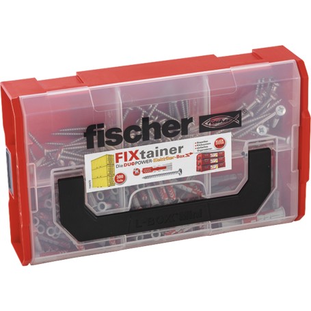 FixTainer- DUOPOWER Elektriker (hellgrau/rot, 300-teilig, mit Schrauben) (535970)