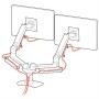 Ergotron LX Series 45-245-026 Supporti a parete per TV 68,6 cm (27") Scrivania Argento