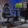 X Rocker 5124601 sedia per videogioco Poltrona per gaming Sedia imbottita tappezzata Nero, Blu