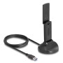 DeLOCK Adattatore USB WLAN Wi-Fi 6E Dual Band AX3000 (2 x 1201 + 574 Mbps) (12773)