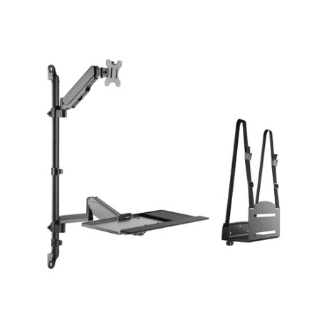 Equip Postazione di lavoro a parete con monitor singolo da 17“-32”. (650170)