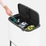 Brabantia 313523 bidone per la spazzatura 33 L Rettangolare Acciaio inox Nero, Bianco (31 35 23)