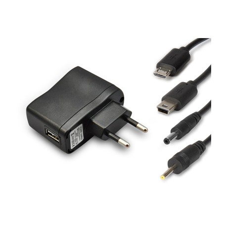 Hamlet Universal Kit alimentatore da parete per tablet e smartphone 4 in 1 con 4 connettori (XPW220MOB)