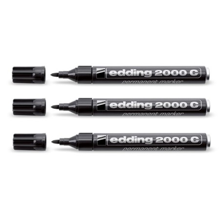 Edding 2000c marcatore permanente Tipo di punta Nero 3 pz (4-2000C 001)