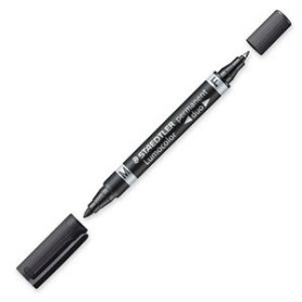 Staedtler Lumocolor Duo marcatore permanente Punta a ogiva/sottile Nero 1 pz (348-9)