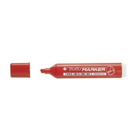 Tratto Marker marcatore permanente Punta smussata Rosso 12 pz (840102)