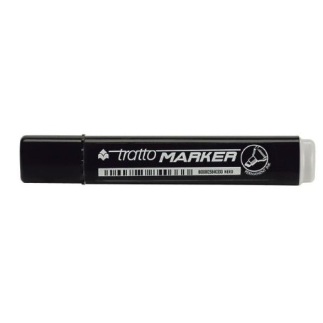 Tratto Marker marcatore permanente Punta smussata Nero 12 pz (840103)