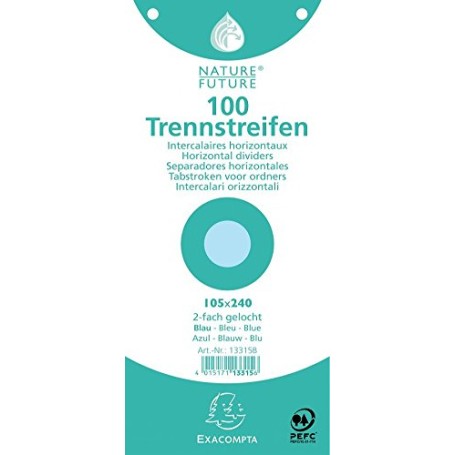 Exacompta 13315B scheda per indice Blu 100 pz (13315B)