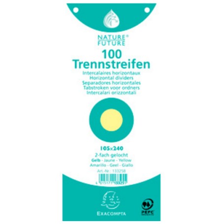 Exacompta 13325B scheda per indice Giallo 100 pz (13325B)