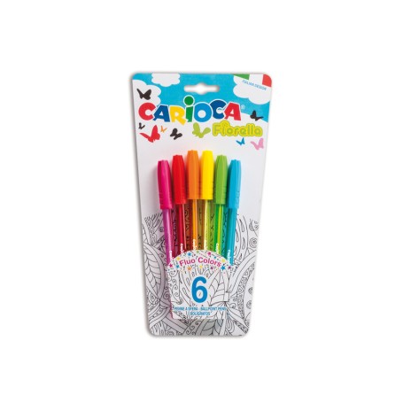 Carioca Fiorella Multi Penna a sfera 6 pz (42774)