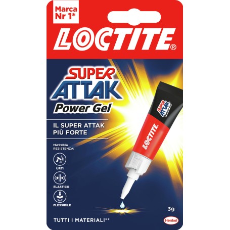Loctite Super Attak Power Gel 3g Adesivo per contatto (1112597A)