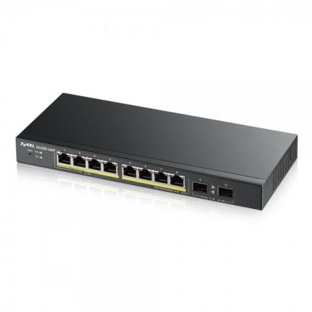Zyxel GS1900-8HP v3 PoE Gestito L2 Gigabit Ethernet (10/100/1000) Supporto Power over Ethernet (PoE) Nero (GS1900-8HP-EU0103F)