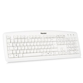 Hamlet Tastiera usb professionale con layout in lingua Tedesca colore bianco (XKKITA2-D1W-WH)
