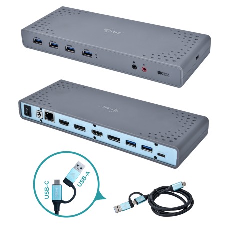 i-tec USB 3.0 / USB-C / Thunderbolt 3 Dual Display Docking Station (CADUAL4KDOCK)