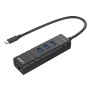 Lindy 43249 hub di interfaccia USB 3.2 Gen 1 (3.1 Gen 1) Type-C 5000 Mbit/s Nero (43249-LND)